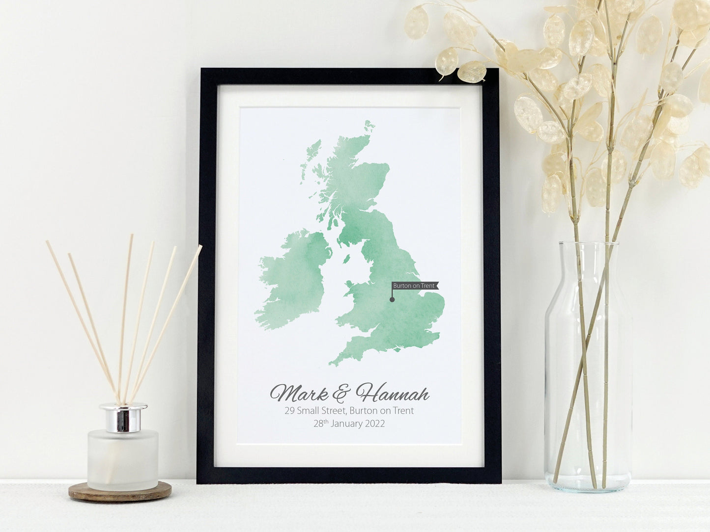 Our home map gift | House warming gift | Map of our home | Moving home present | Where we live print | New home gift VA011