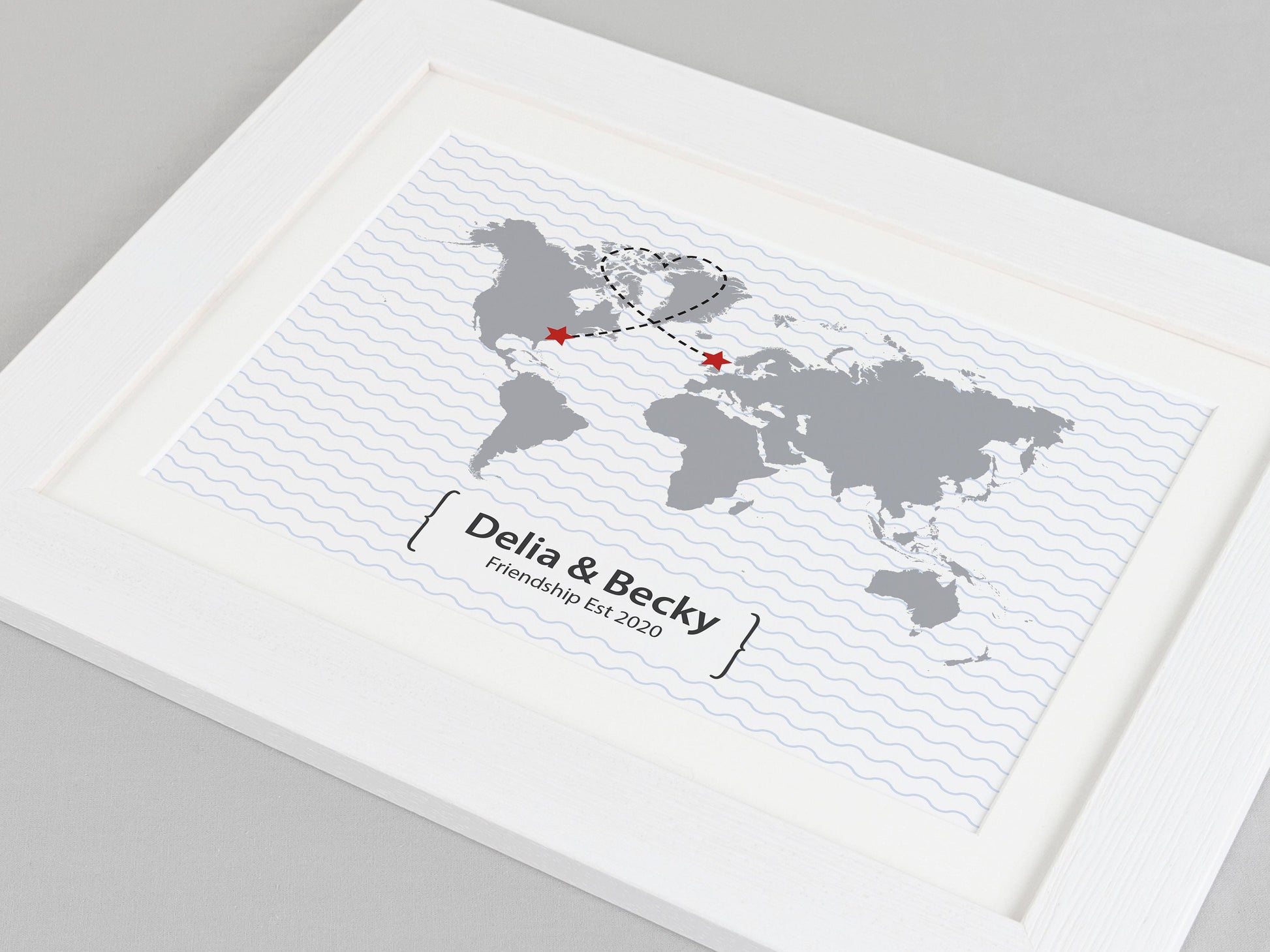 Friends leaving present | Personalised leaving map gift | Moving away present | New home gift | New start gift | CHOICE OF COLOUR VA040