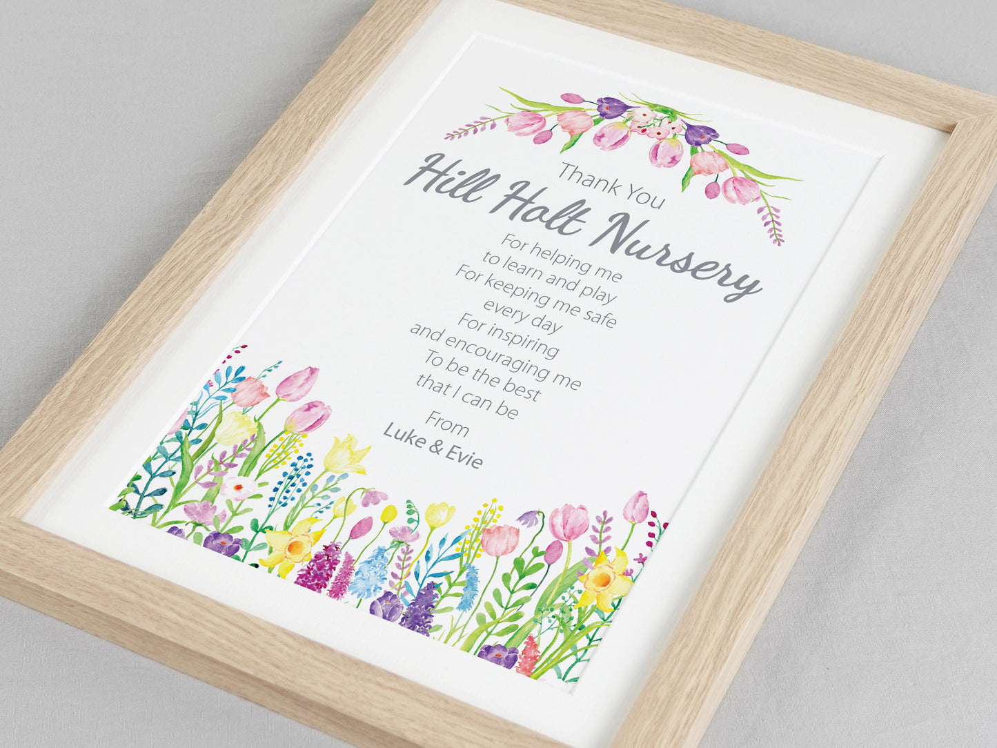 Thank you Teacher Gift | Personalised Teacher Leaving Present | End of Term | Teacher Poem Print | Teaching Assistant Nursery School VA137