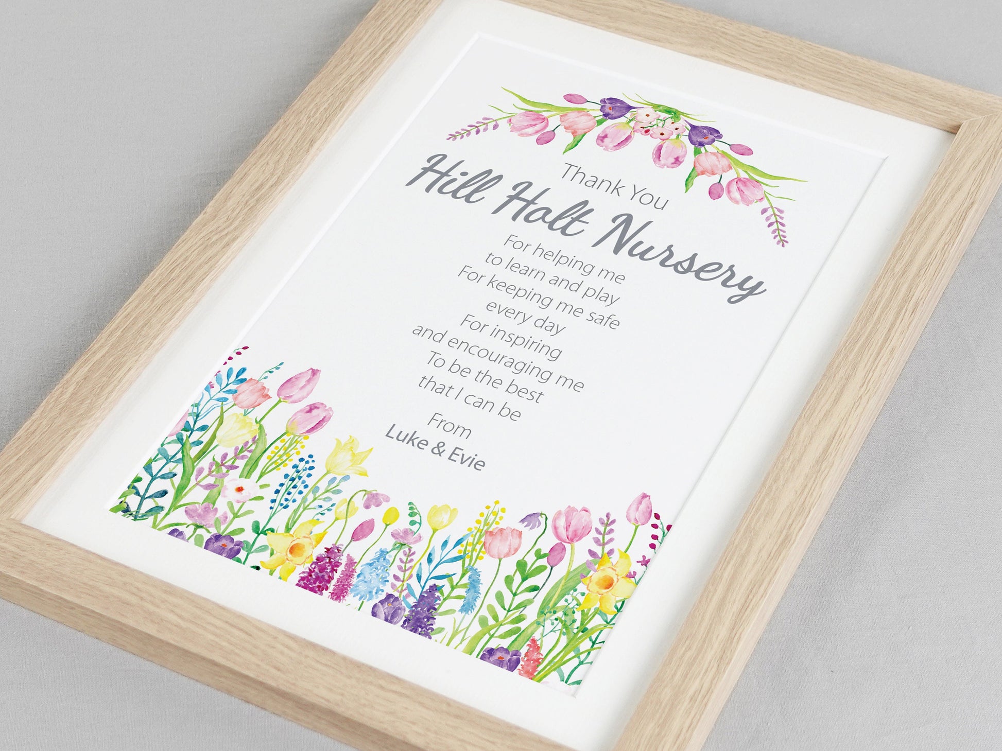 Thank you Teacher Gift | Personalised Teacher Leaving Present | End of Term | Teacher Poem Print | Teaching Assistant Nursery School VA137