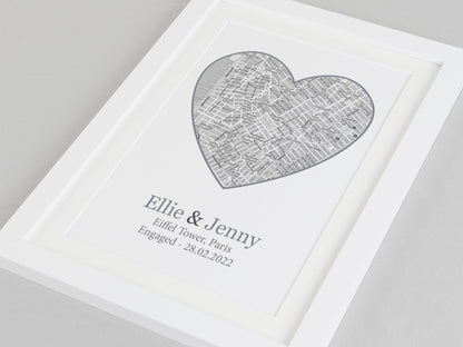 Personalised Map Print | New Home Gift | Wedding Present | Anniversary Gift | Partnership Present | Gift for Couples | Our House Map VA135