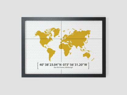 Personalised coordinates print | Couples Gift | Engagement gift | Wedding Gift | Where we met | First Date | Proposal present VA024