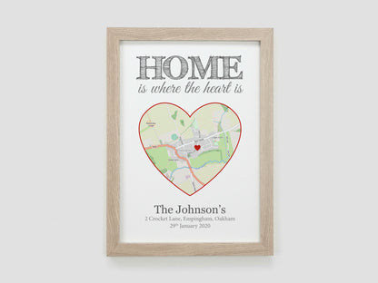 House warming gift | Personalised OS map New home gift *ANY LOCATION* | House moving present | First 1st home gift | Housewarming gift VA056