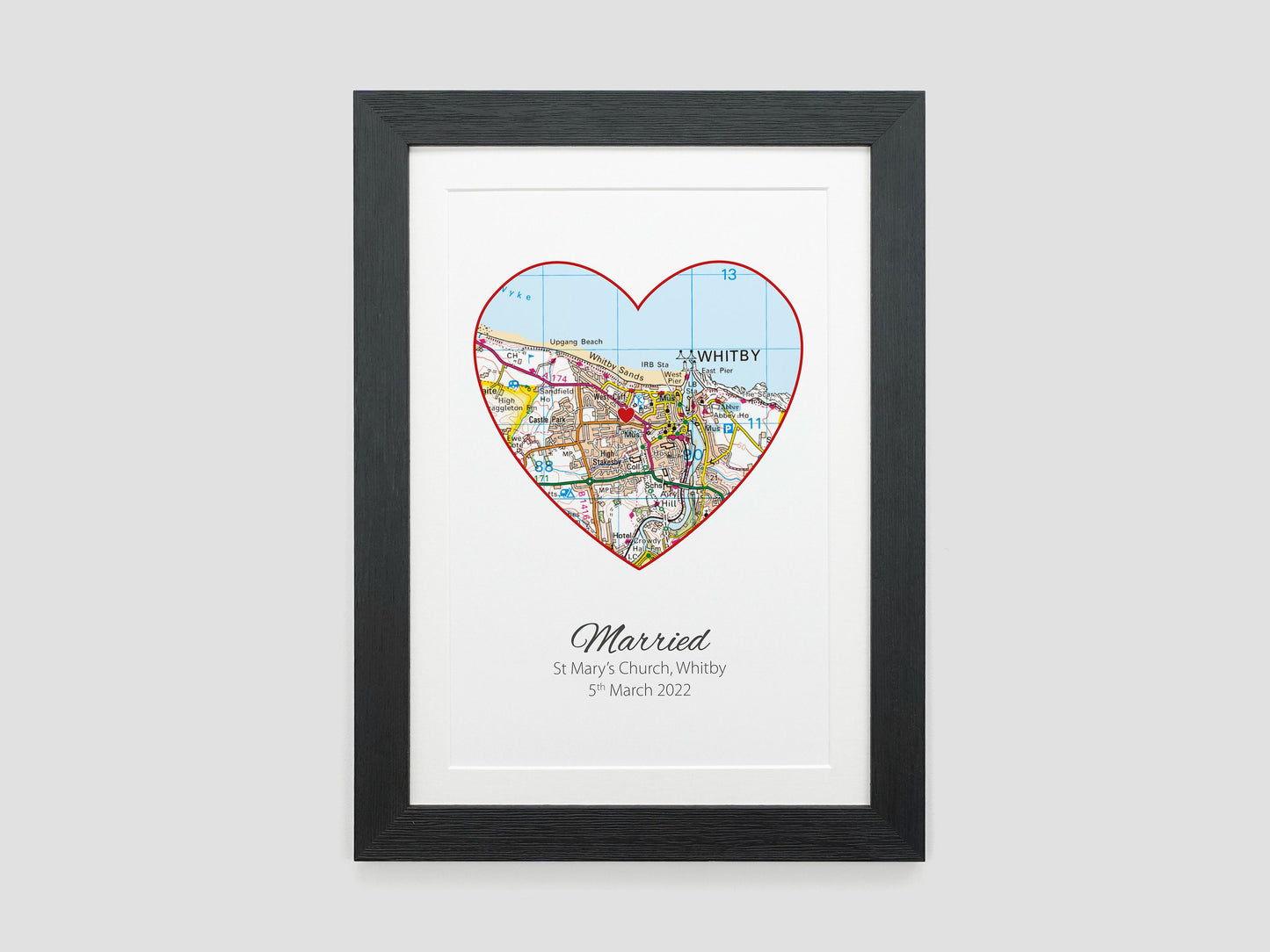 Where we got Married Map Gift | Our Honeymoon | Wedding Present | Engagement Map Present | Where we Met | Special Place Map Print VA073