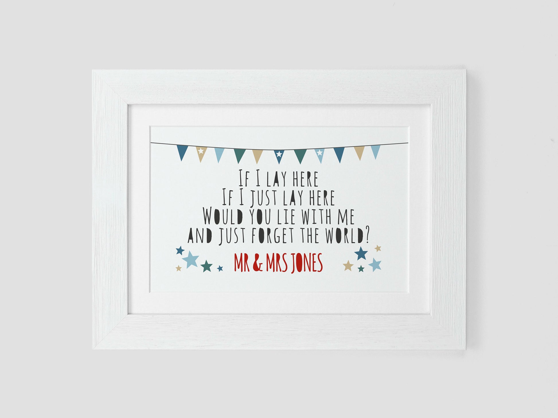 Snow Patrol Chasing Cars Lyrics | Personalised Wedding Song Print | If I Lay Here Would You Lie With Me Lyrics VA075