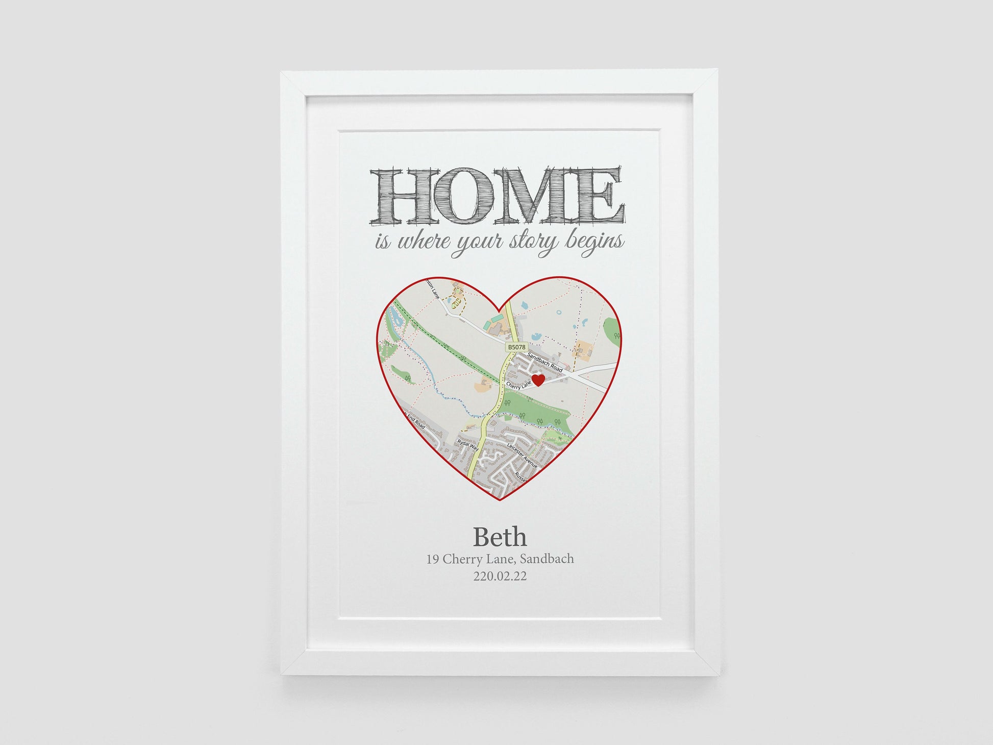 Map of our Home Gift | House warming Present | Personalised First Home Gift  | House moving present | Housewarming Home Couple Gift VA093
