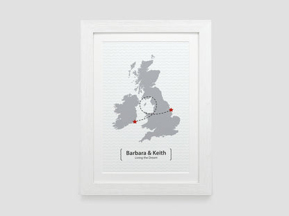 Personalised Friend Leaving Present | Leaving Gift | Moving Away Present | New Home Gift | Couples Apart Gift **CHOICE OF COLOUR** VA103