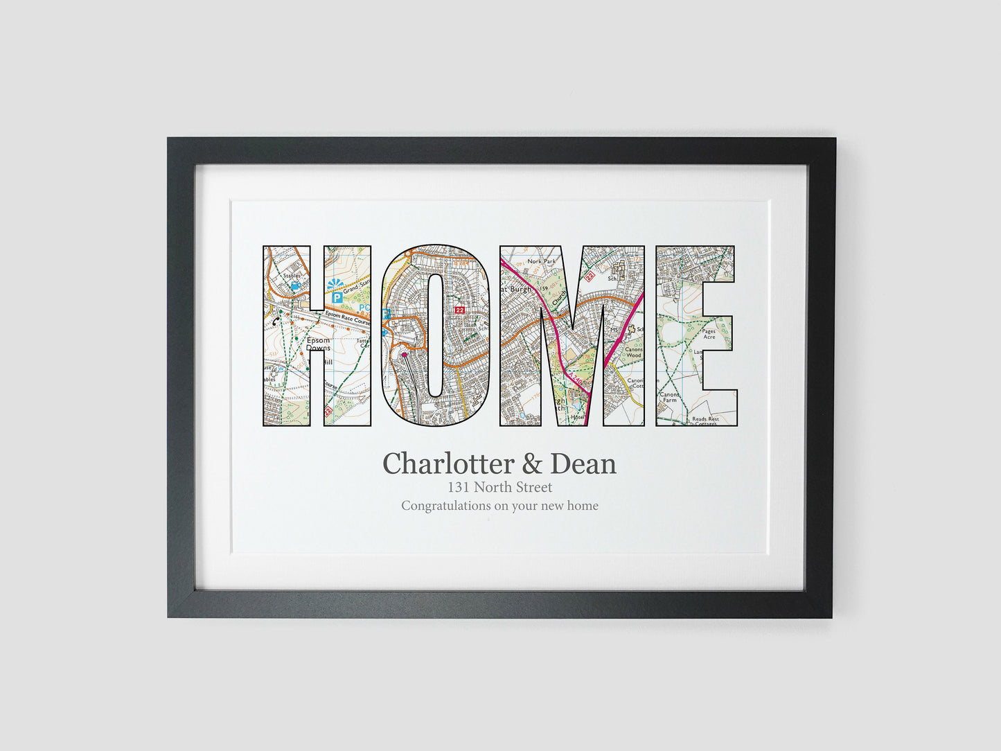 New Home Map Gift | Personalised First Home Gift Idea | House Warming Present | Home Decor | Housewarming | Family Gift VA104