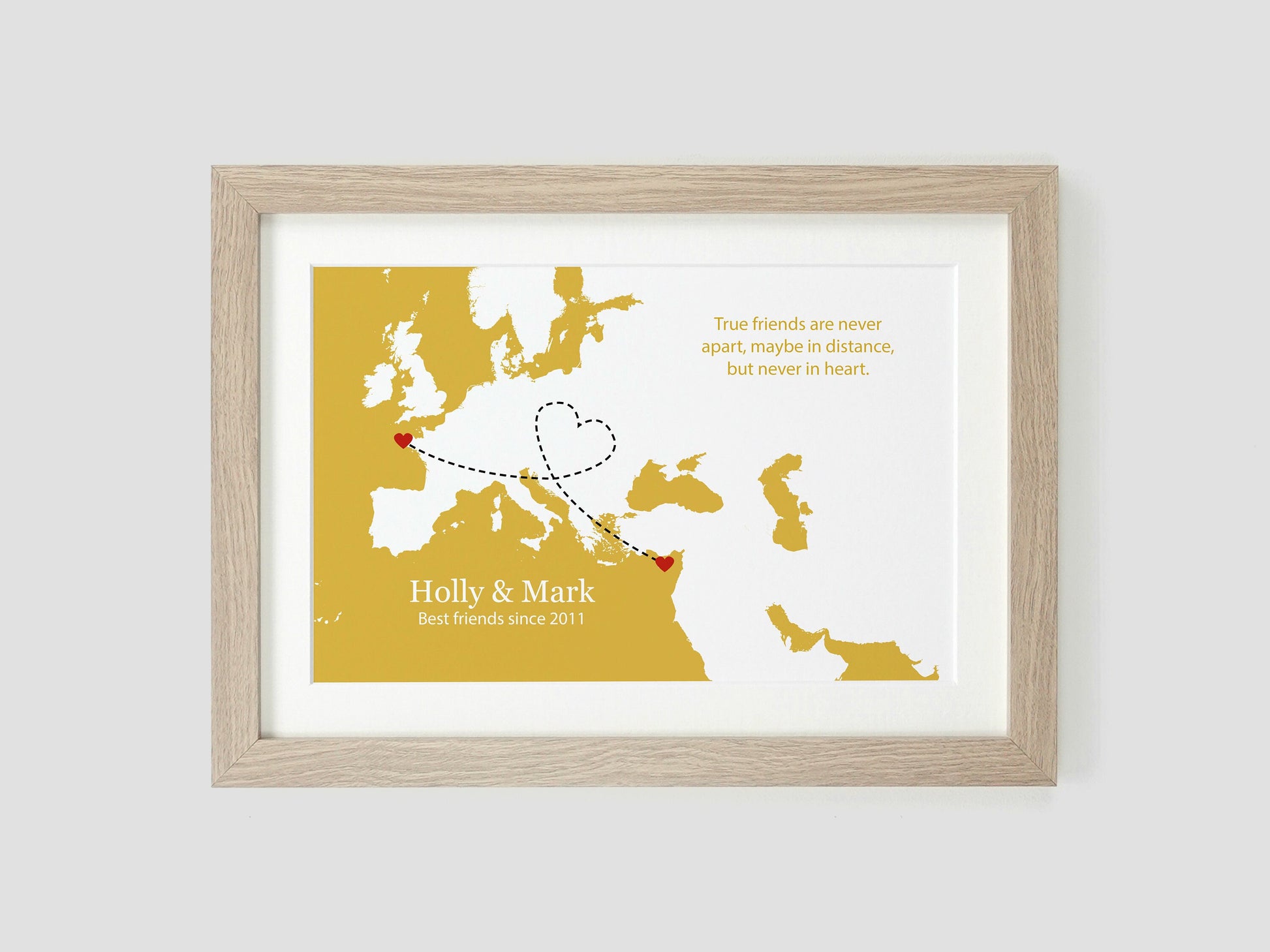 Friend Leaving Present | Personalised Moving Away Poster | Friends Abroad Gift Print | Leaving Gift | New Life Oversea *COLOUR CHOICE* VA115