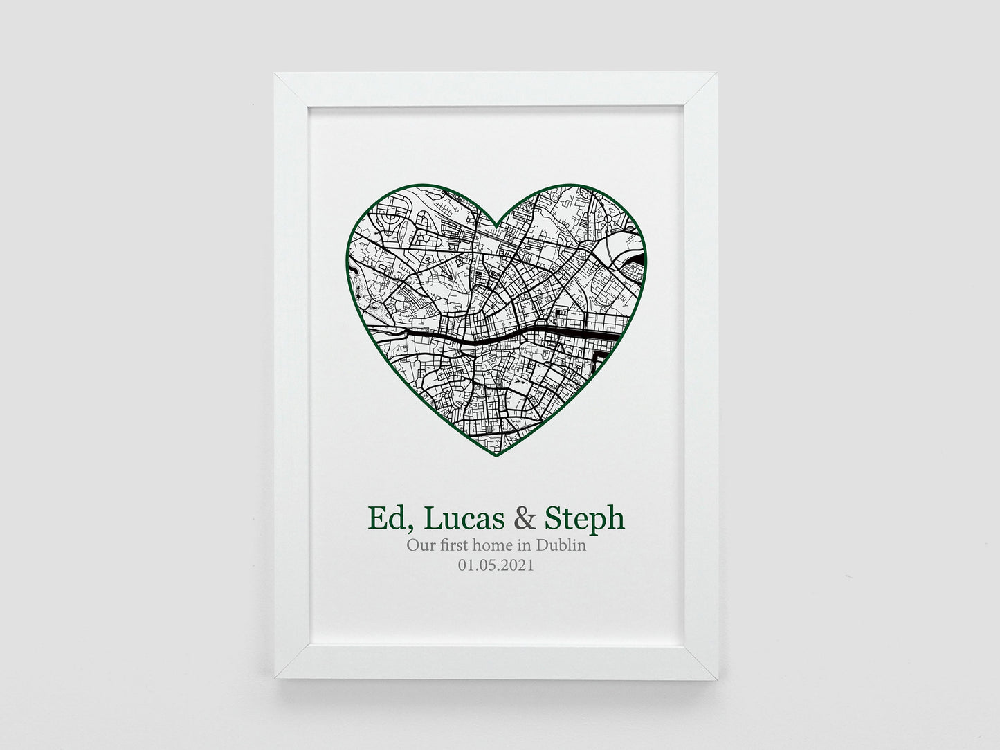 Personalised Map Print | New Home Gift | Wedding Present | Anniversary Gift | Partnership Present | Gift for Couples | Our House Map VA135
