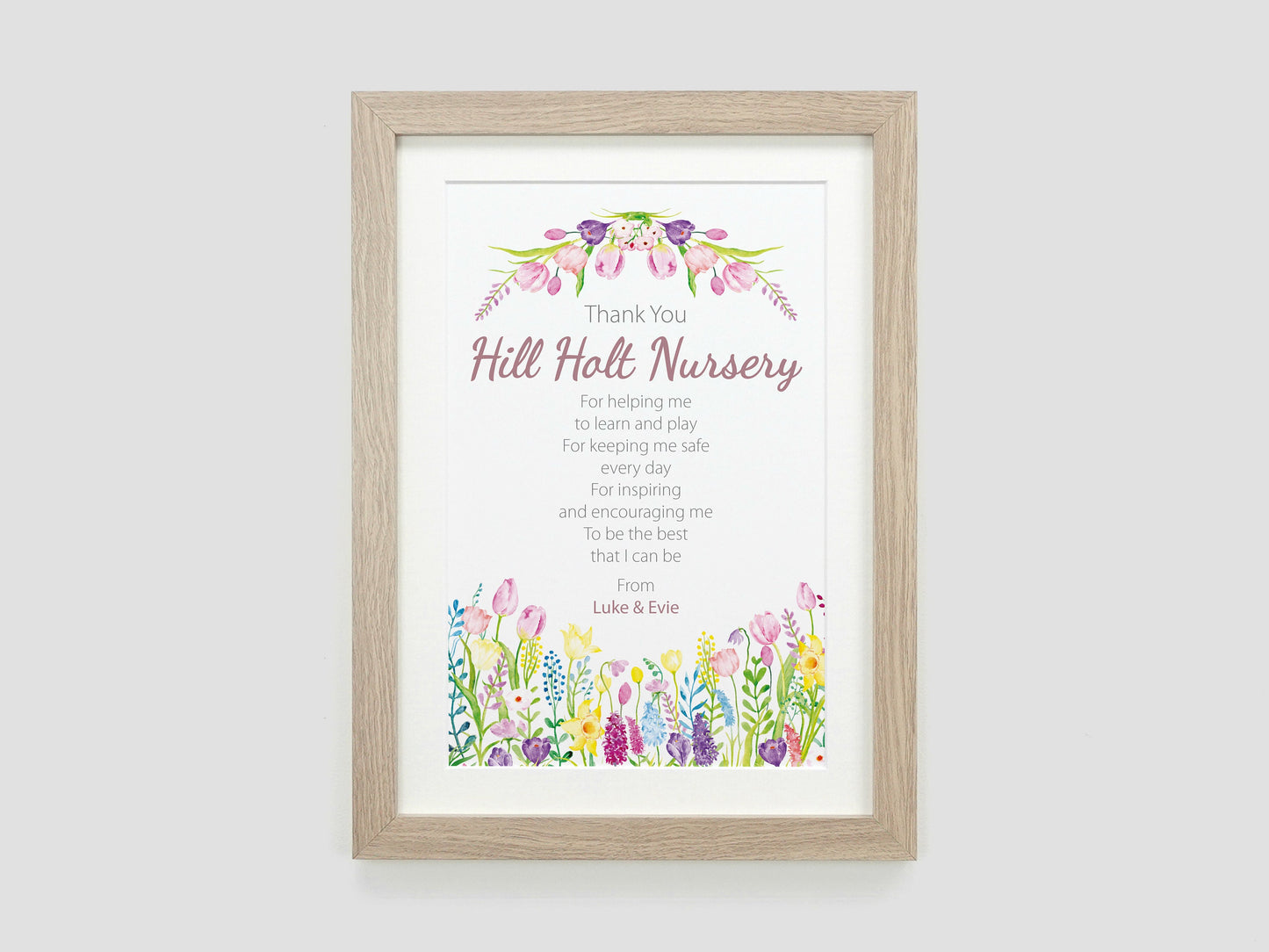 Thank you Teacher Gift | Personalised Teacher Leaving Present | End of Term | Teacher Poem Print | Teaching Assistant Nursery School VA137