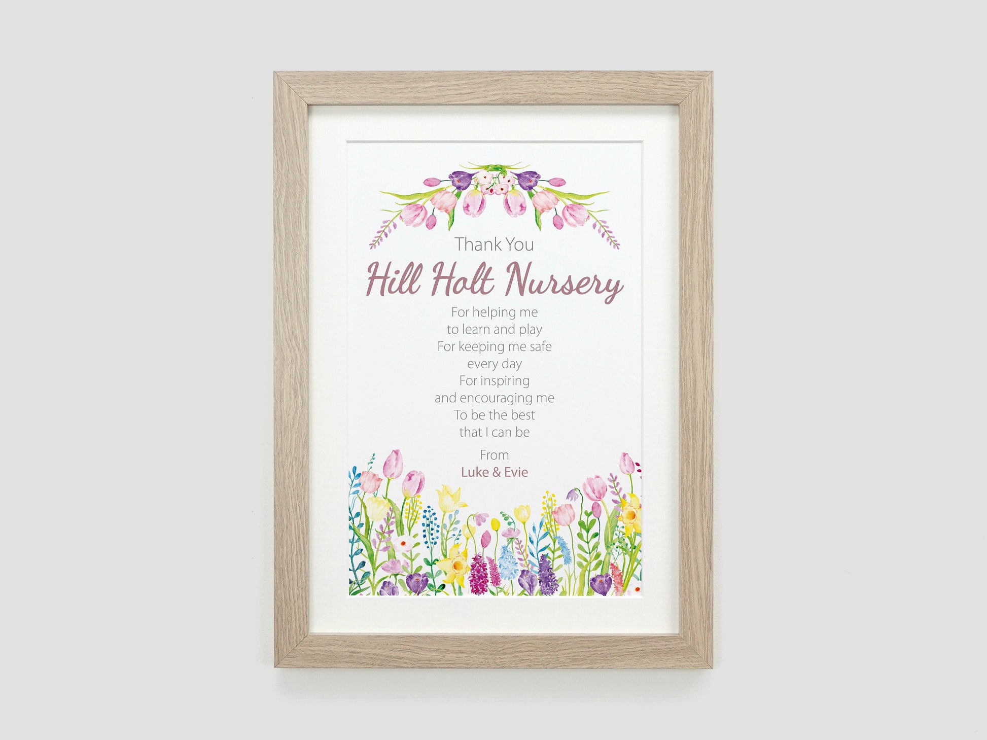 Thank you Teacher Gift | Personalised Teacher Leaving Present | End of Term | Teacher Poem Print | Teaching Assistant Nursery School VA137