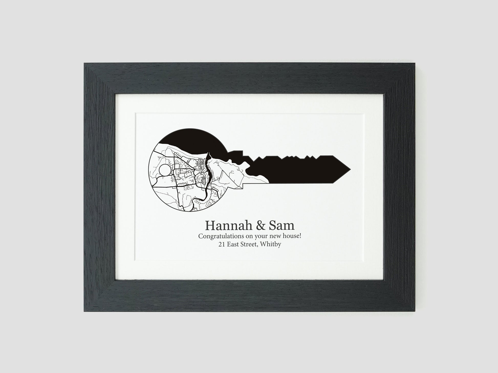 House warming key map | Personalised with a map of your new home VA214
