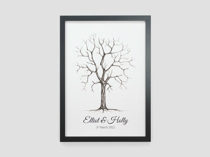 Fingerprint tree alternative wedding guest book | VA216