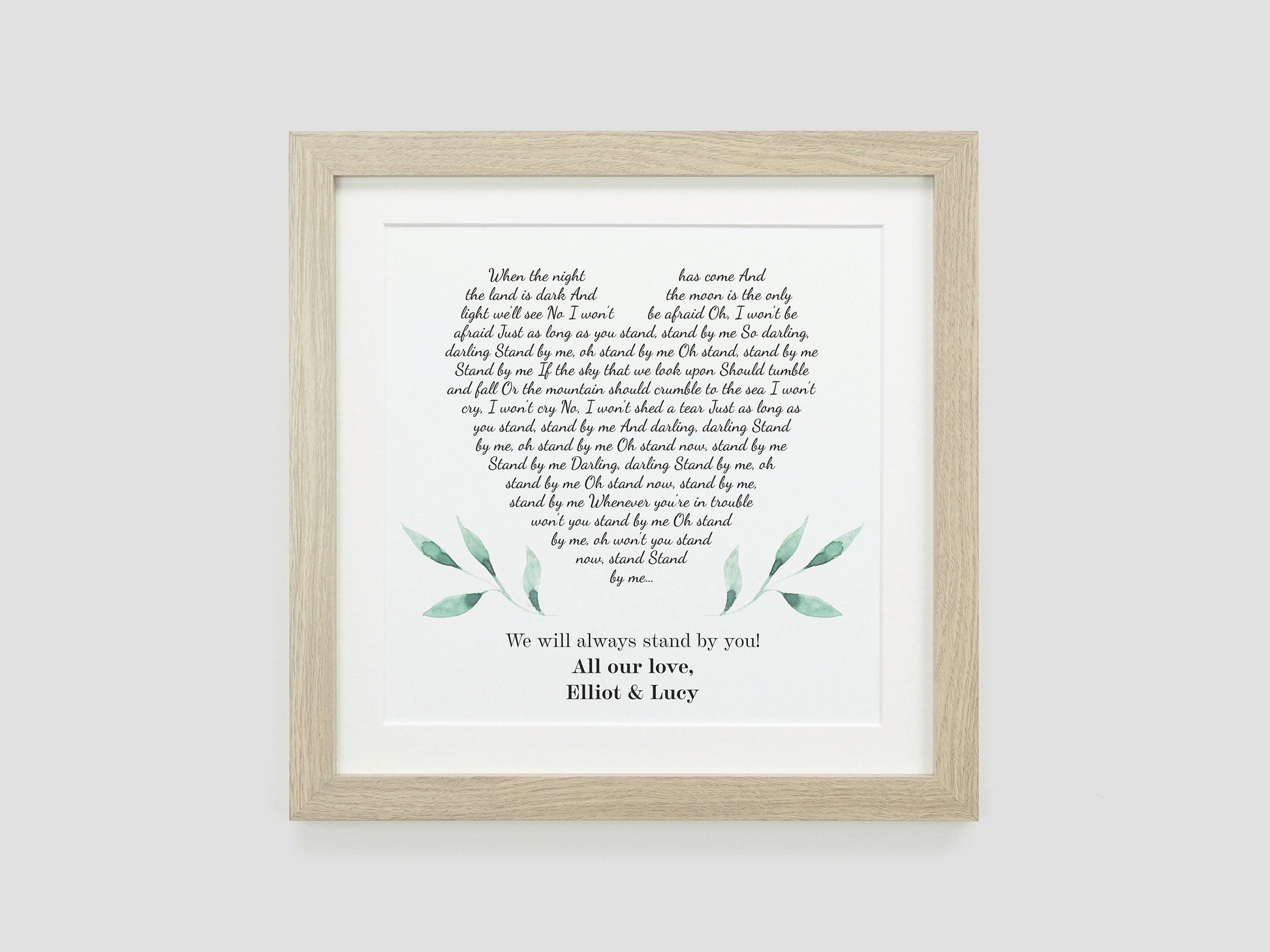 Personalised heart song lyrics gift | Choose your own song | Unique wedding, anniversary, birthday or memorial gift VA211