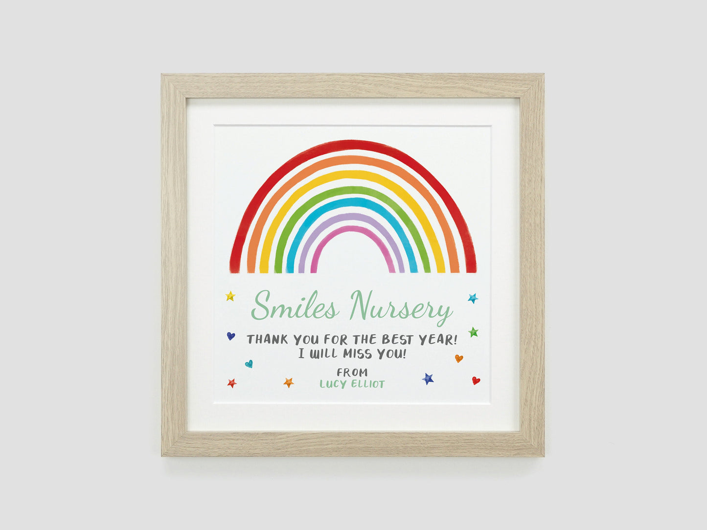 Thank you nursery teacher rainbow gift | VA229