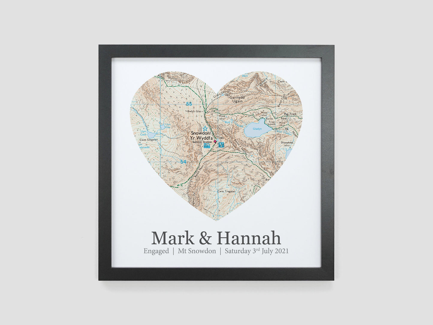 Heart shaped map gift | Personalised with your own special location VA232