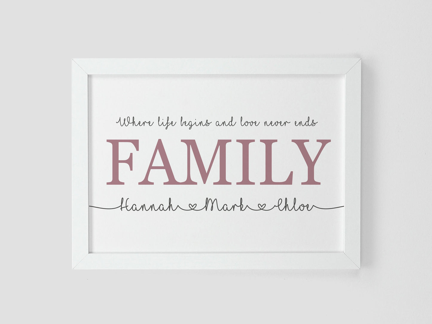 Family names wall gift VA207