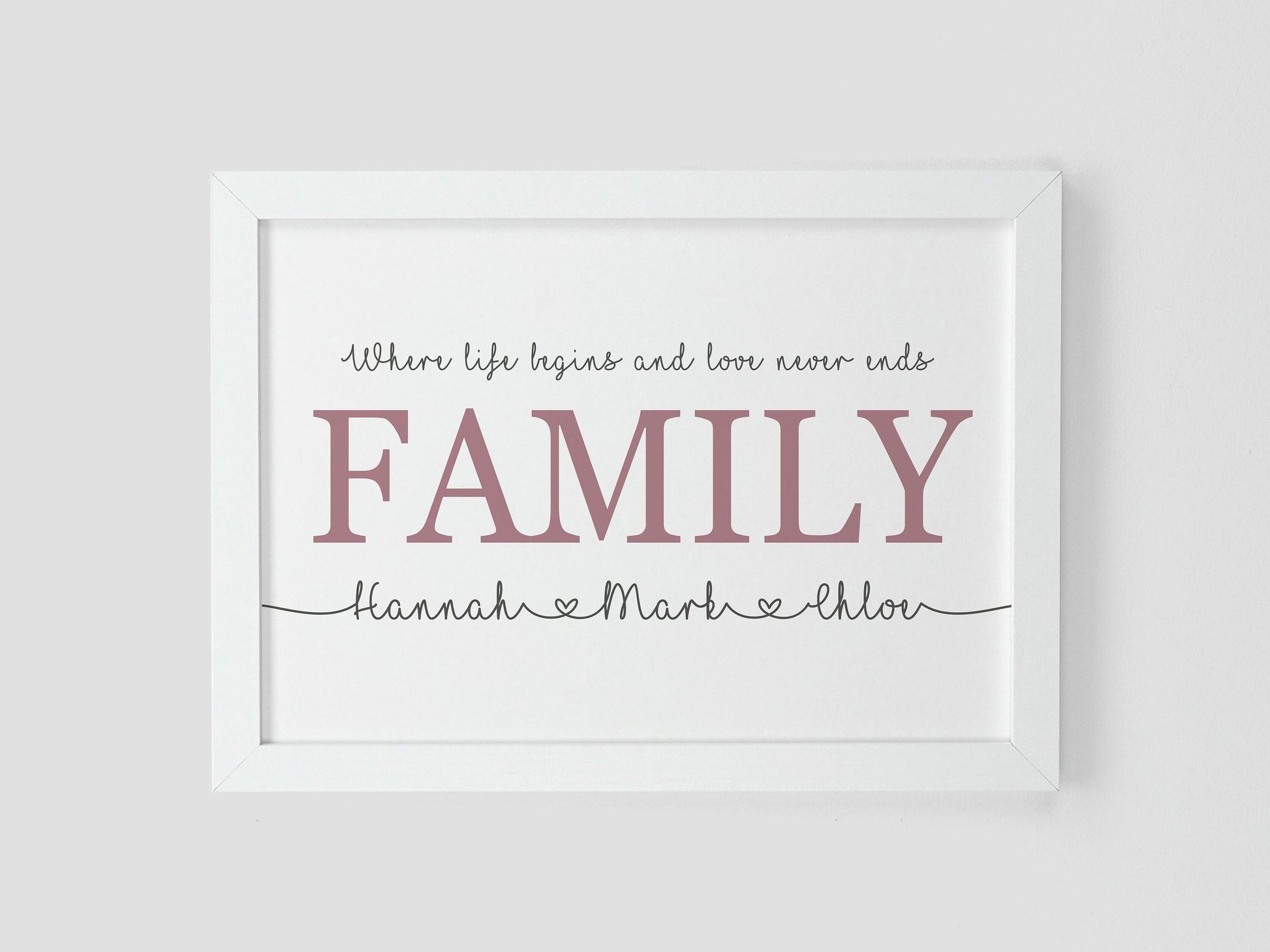 Family names wall gift VA207