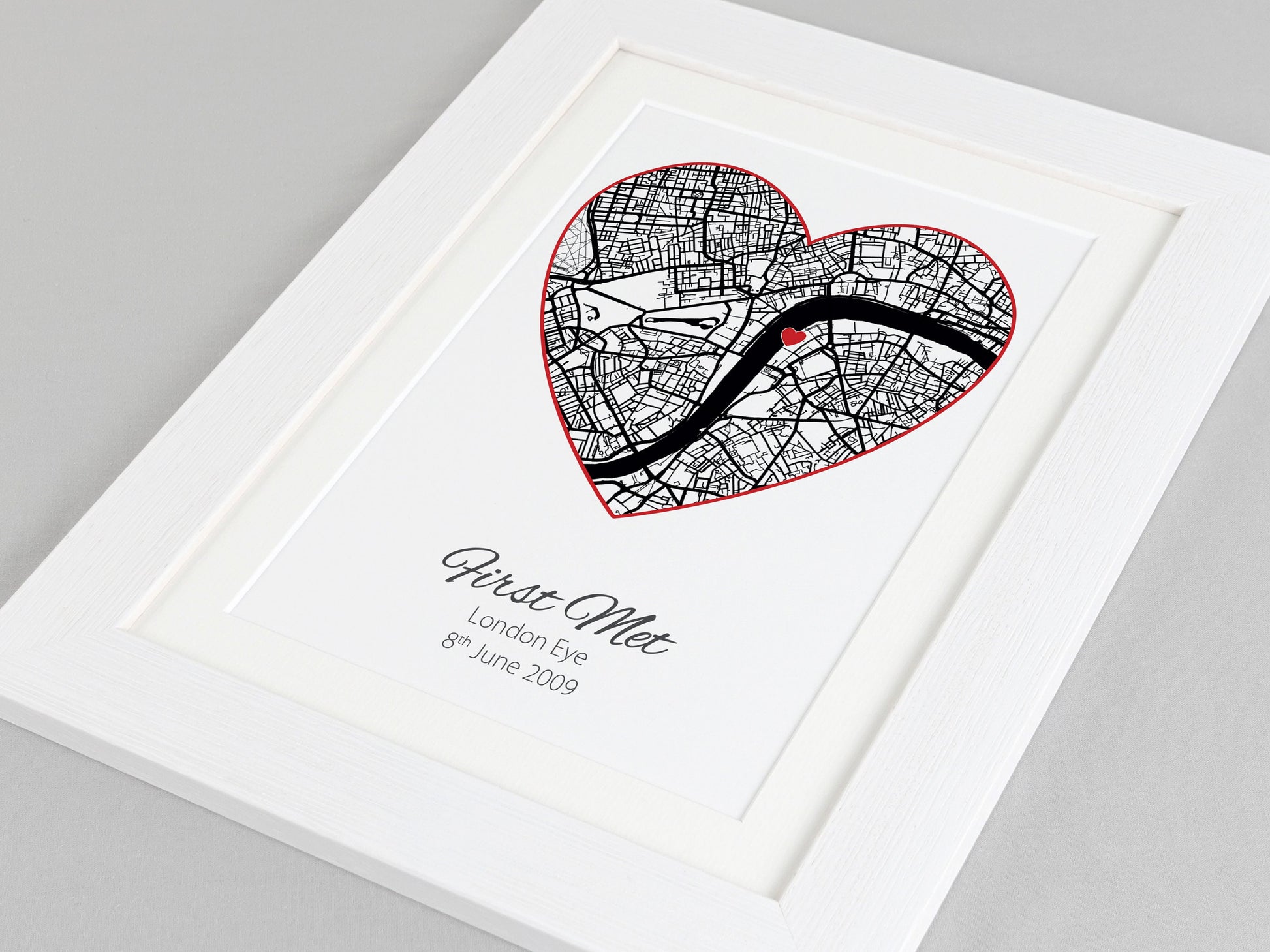 Where we got Married Map Gift | Our Honeymoon | Wedding Present | Engagement Map Present | Where we Met | Special Place Map Print VA073