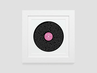 I'm Yours - Jason Mraz | Song lyric gift | Vinyl record print | First Dance present | Wedding gift | Anniversary present VA009