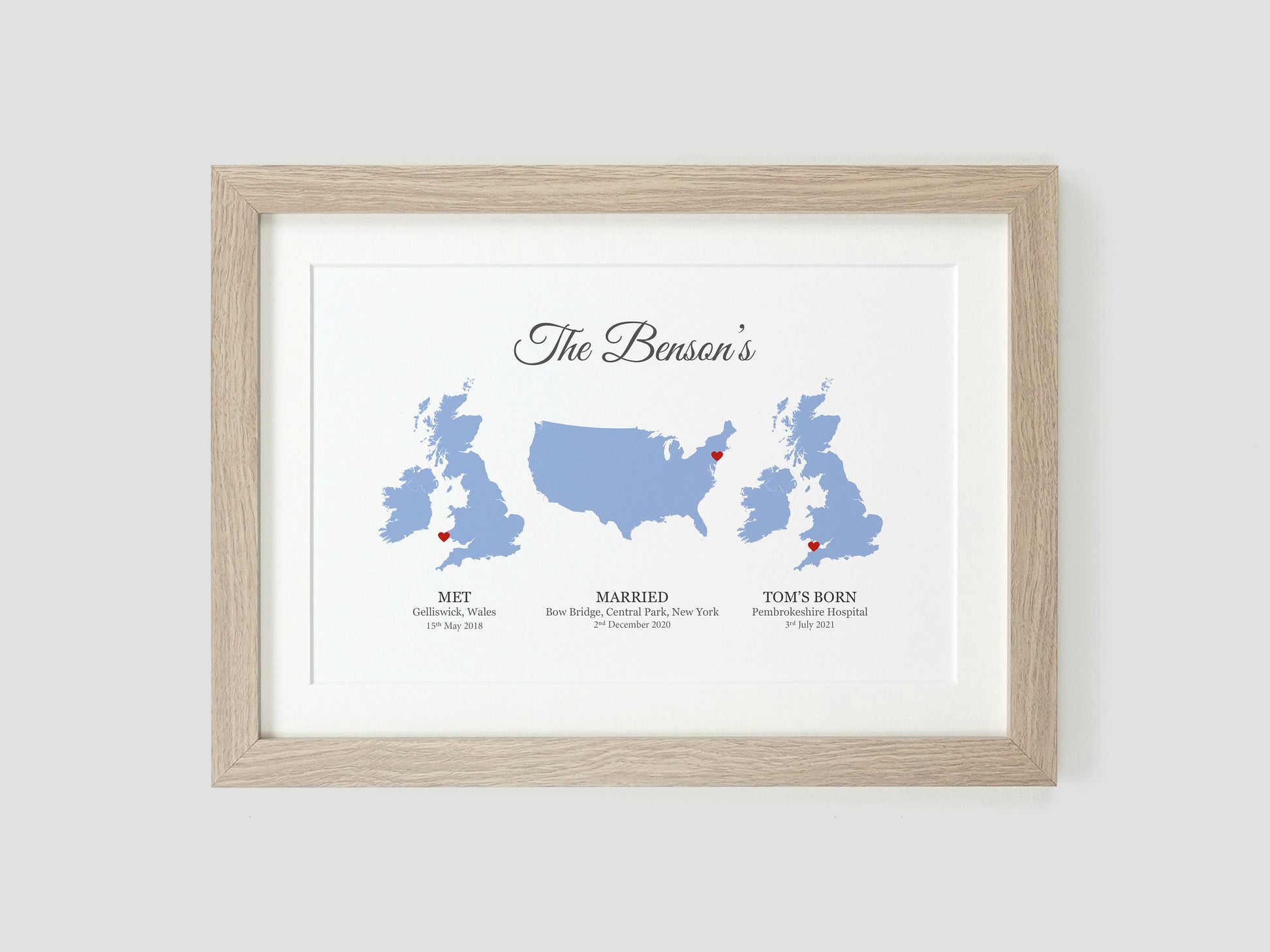 Personalised anniversary gift | Custom wedding gift | Met engaged married maps | Gift for couple, wife, husband | Paper anniversary VA031