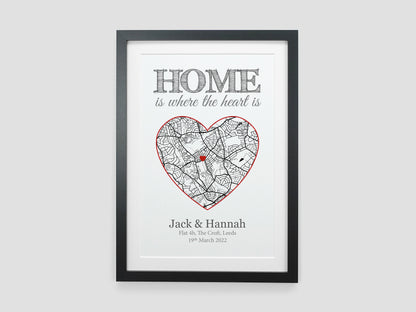 House warming gift | Personalised OS map New home gift *ANY LOCATION* | House moving present | First 1st home gift | Housewarming gift VA056