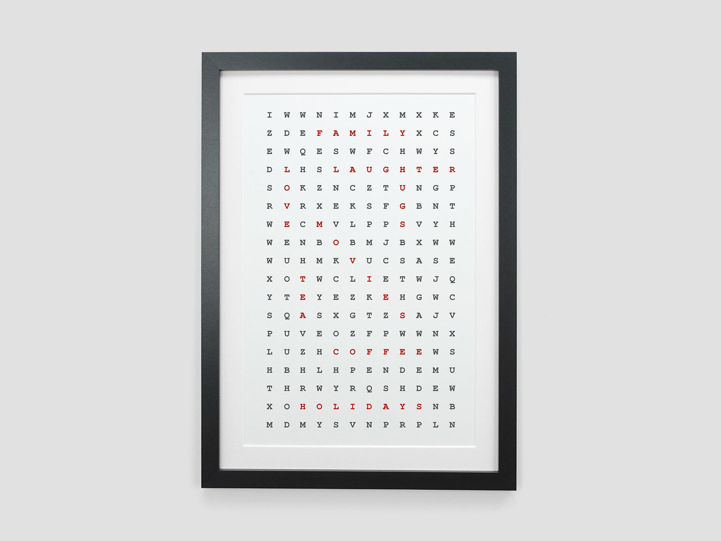 Personalised Word Search Print | Make Your Own Wordsearch Wall Art | Gift for Him | Gift for Her | Birthday Present | New Home Gift VA089