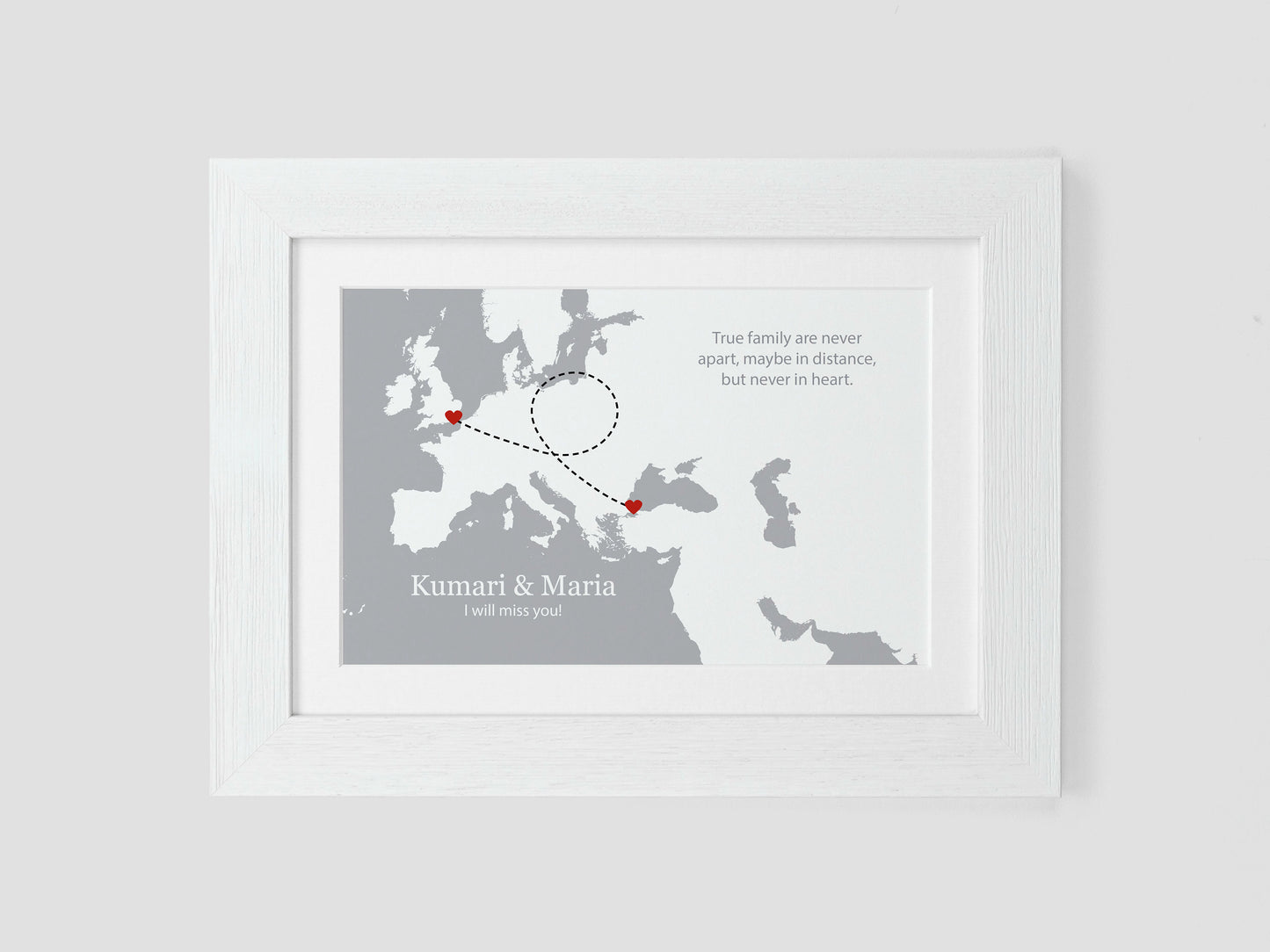 Friend Leaving Present | Personalised Moving Away Poster | Friends Abroad Gift Print | Leaving Gift | New Life Oversea *COLOUR CHOICE* VA115