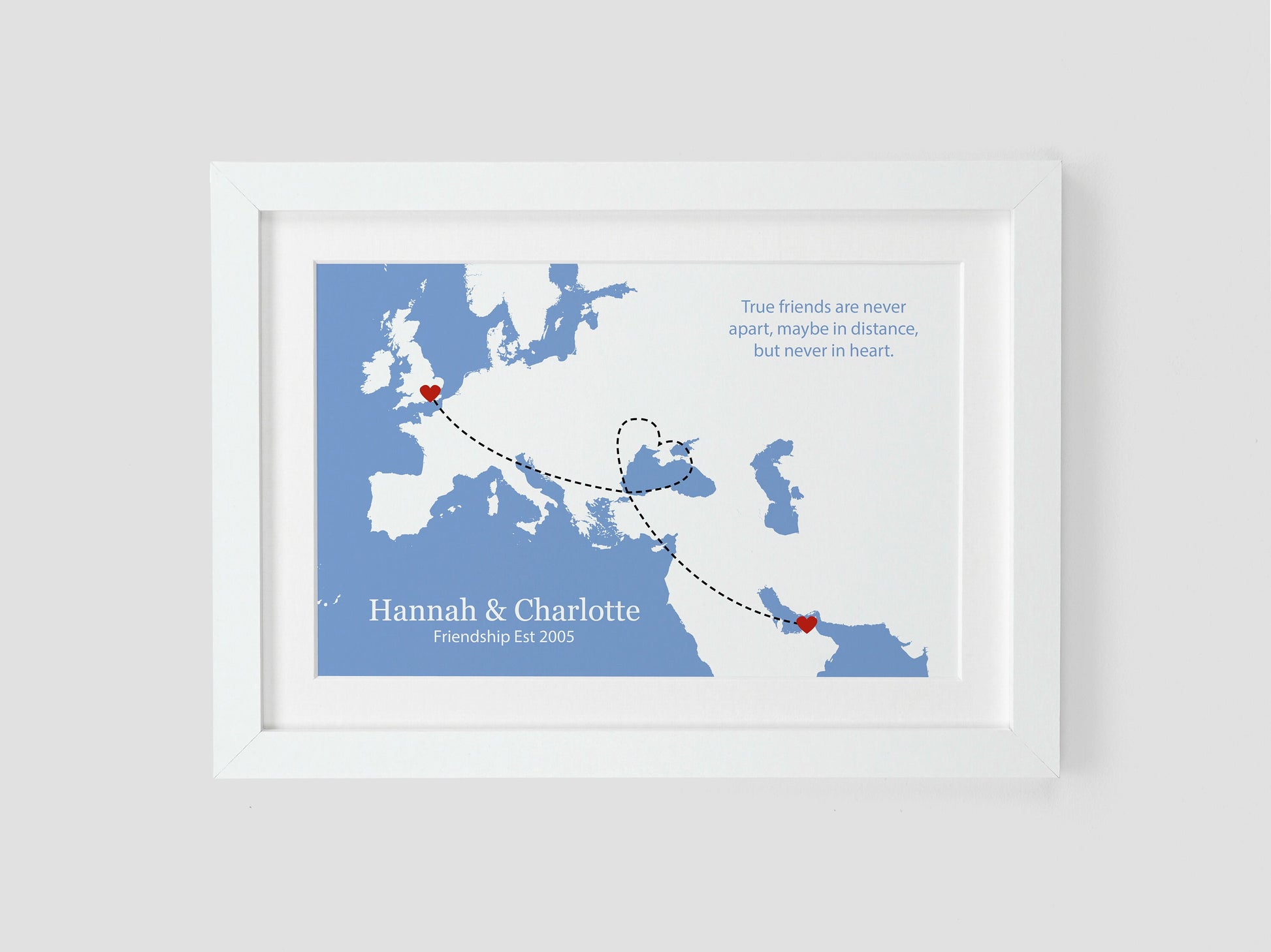 Friend Leaving Present | Personalised Moving Away Poster | Friends Abroad Gift Print | Leaving Gift | New Life Oversea *COLOUR CHOICE* VA115