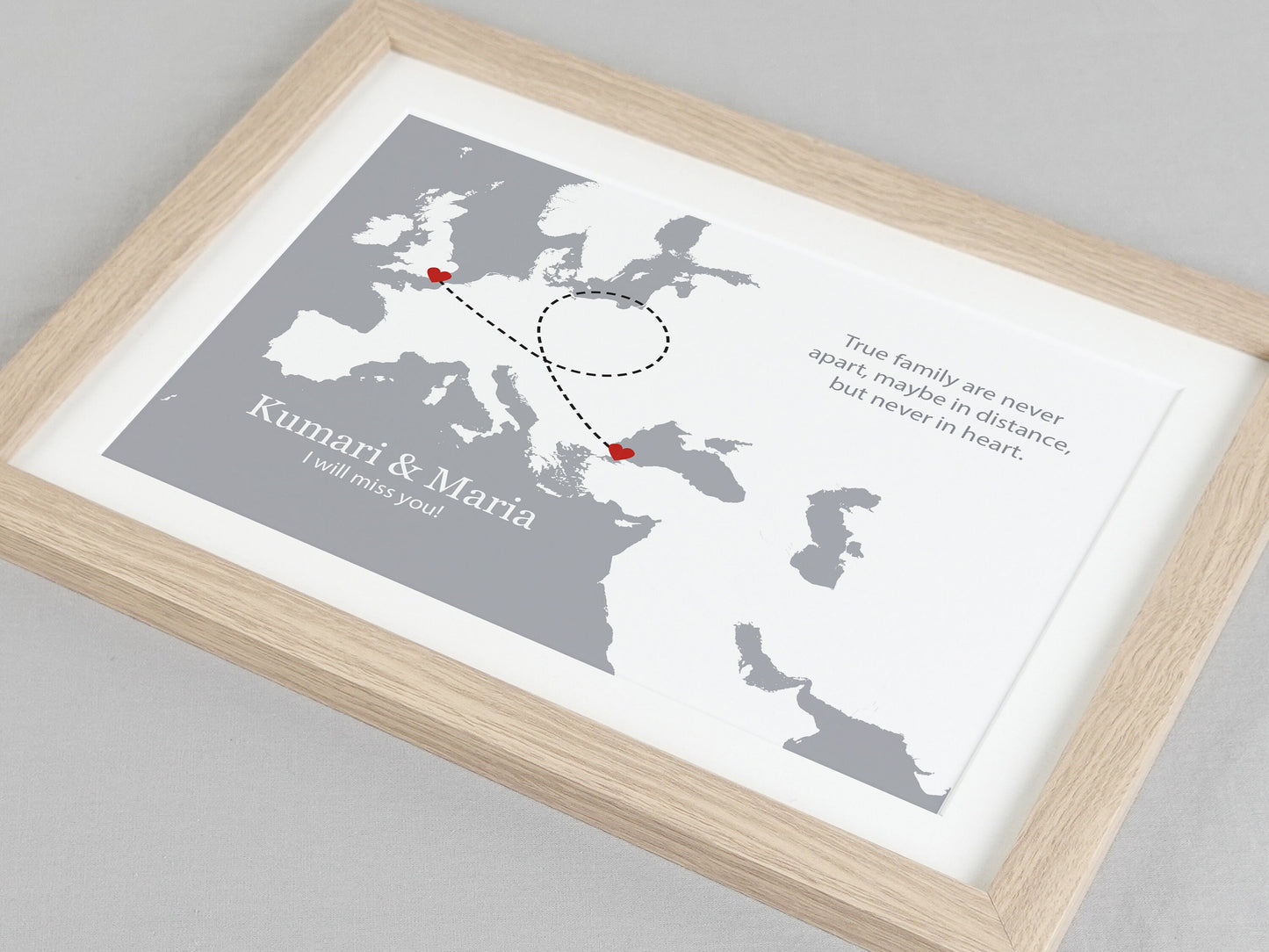 Friend Leaving Present | Personalised Moving Away Poster | Friends Abroad Gift Print | Leaving Gift | New Life Oversea *COLOUR CHOICE* VA115