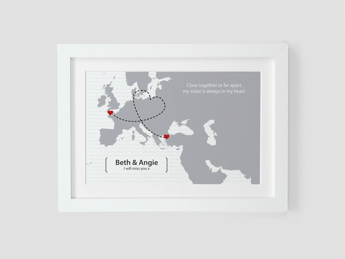 Moving Abroad Gift | Friend Leaving Poster Present | Personalised Moving Away Print | Leaving Gift | New Home Oversea *COLOUR CHOICE* VA116