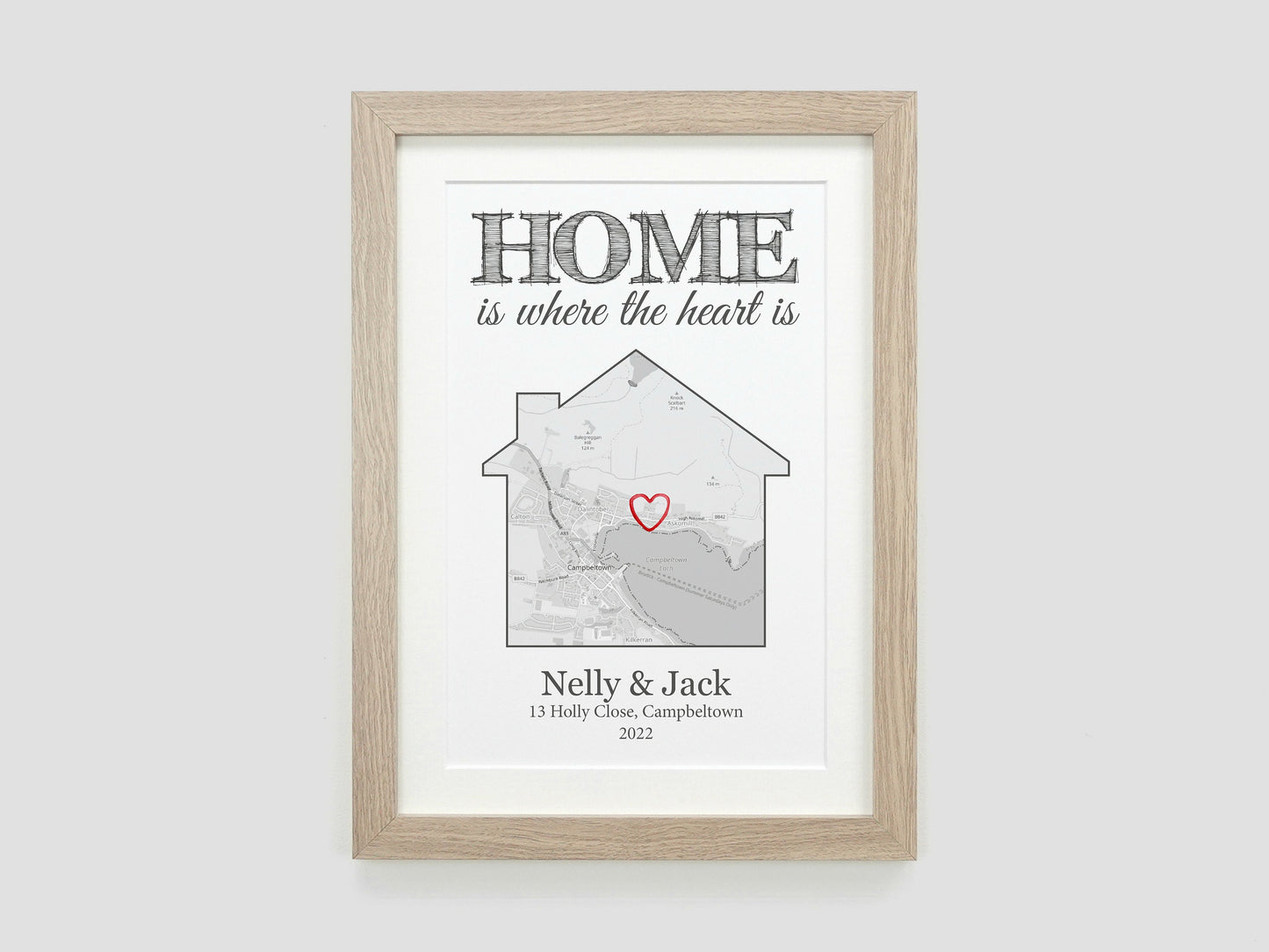 Map of Your Home | Personalised Housewarming Gift | New Home Present | Moving in Gift | Black and White House Map Décor | First Home VA153