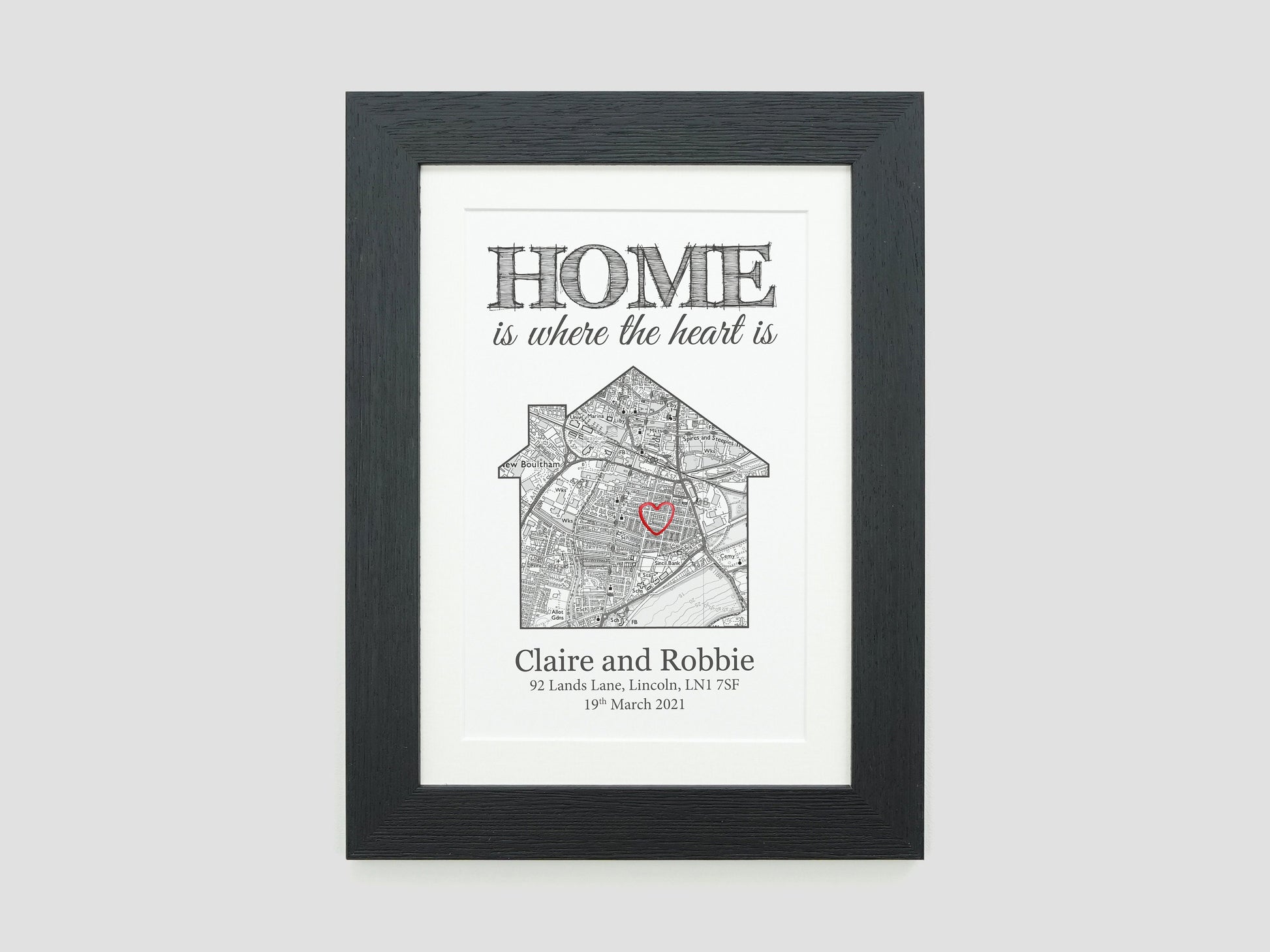 Map of Your Home | Personalised Housewarming Gift | New Home Present | Moving in Gift | Black and White House Map Décor | First Home VA153