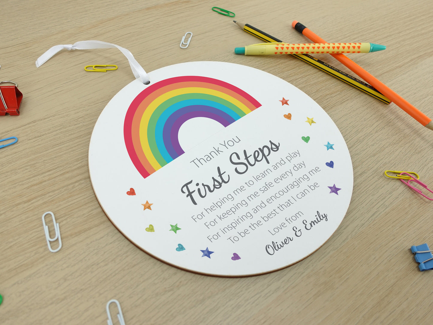 Thank you teacher gift | Personalised end of term present | Rainbow Teacher TA School Nursery Gift | Leaving gift for teacher VA027