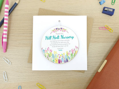 Thank you teacher gift | Personalised end of term present | Rainbow Teacher TA School Nursery Gift | Leaving gift for teacher VA035