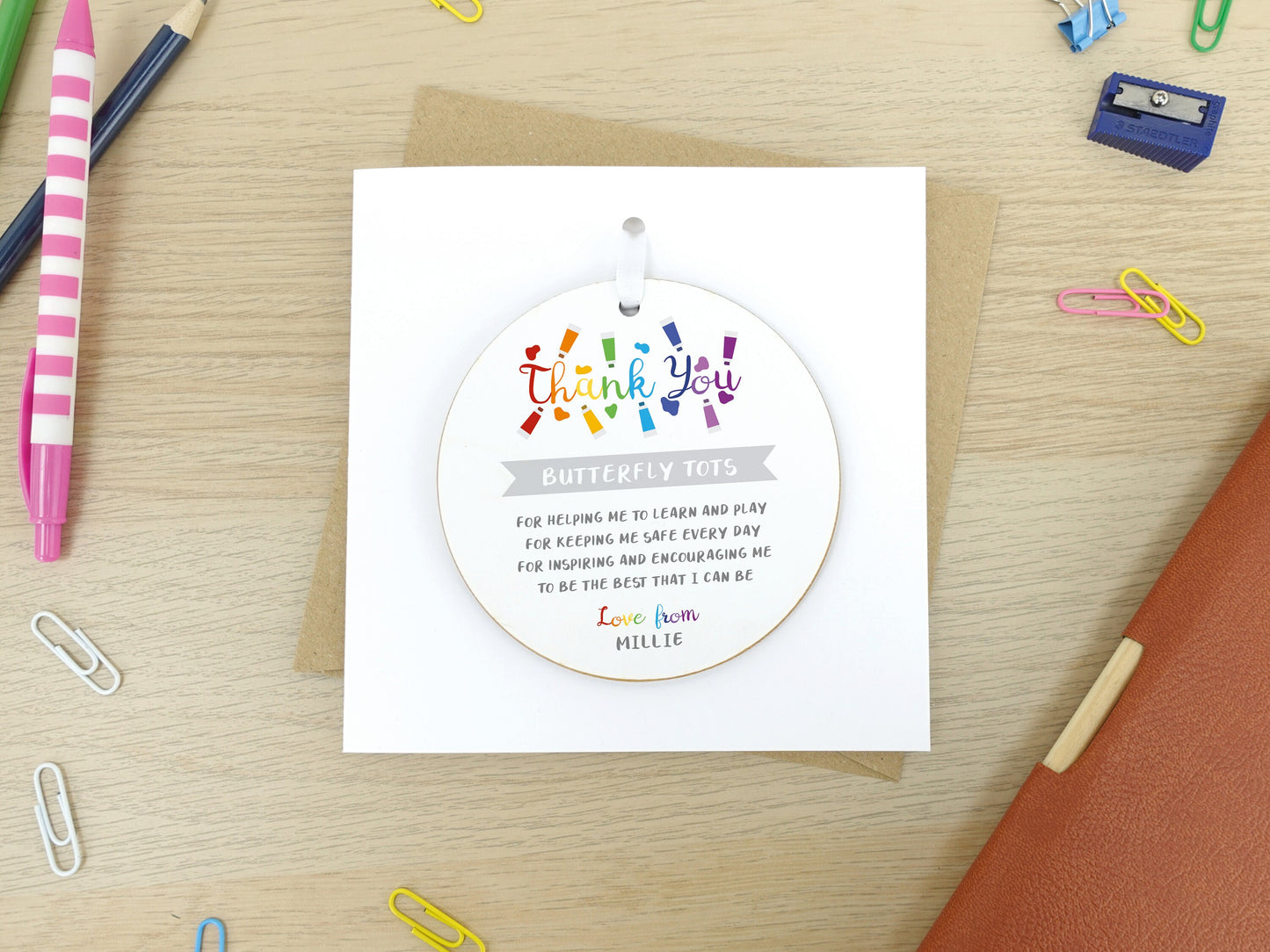 End of term teacher gift | Personalised Thank you present | Gift for teacher school nursery TA pre-school | Leaving nursery school VA033