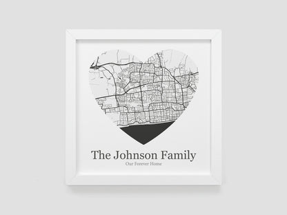 Heart shaped map gift | Personalised with your own special location VA232