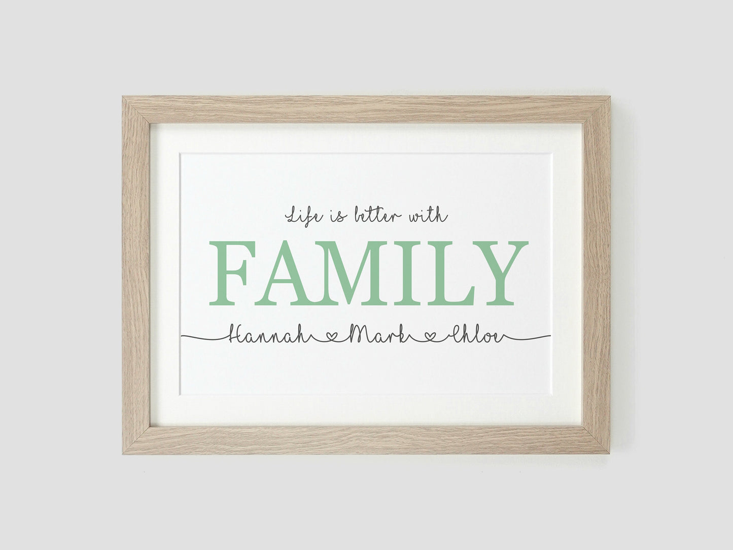 Family names wall gift VA207