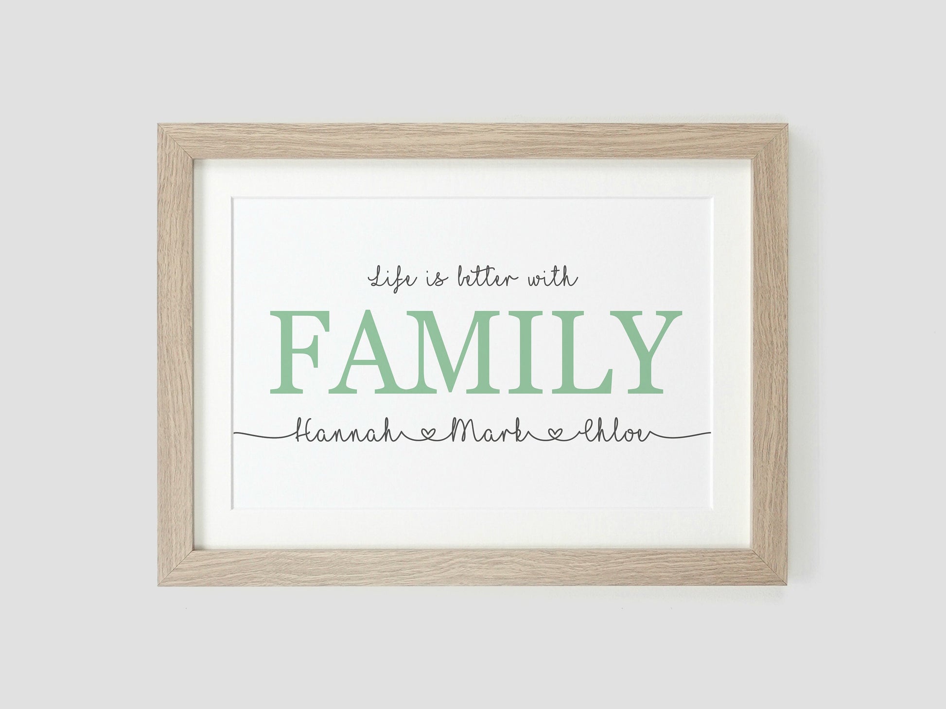 Family names wall gift VA207