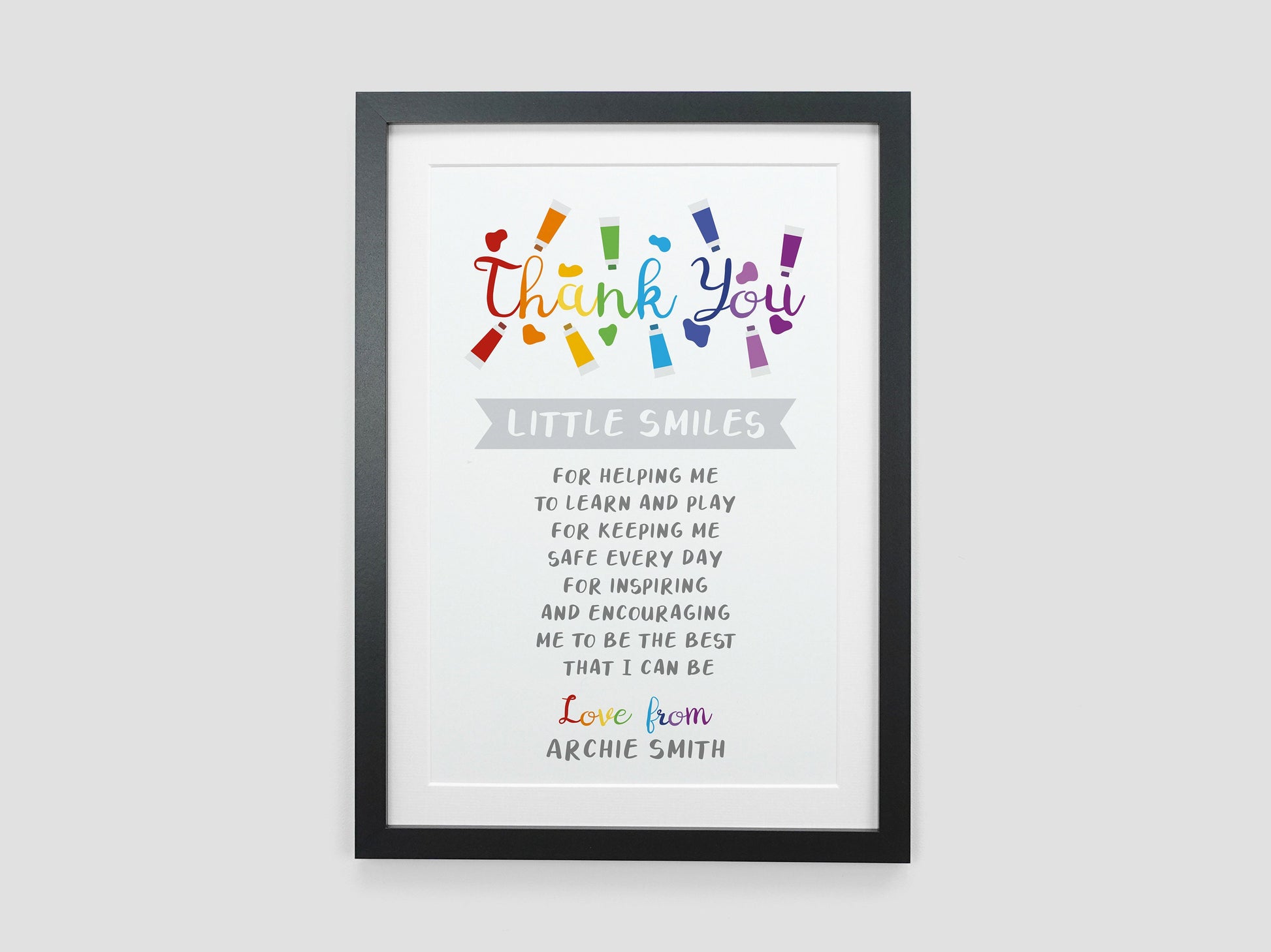 Thank you teacher print / Leaving school gift / Nursery leaving present / End of term gift / School nursery teacher TA poem VA157