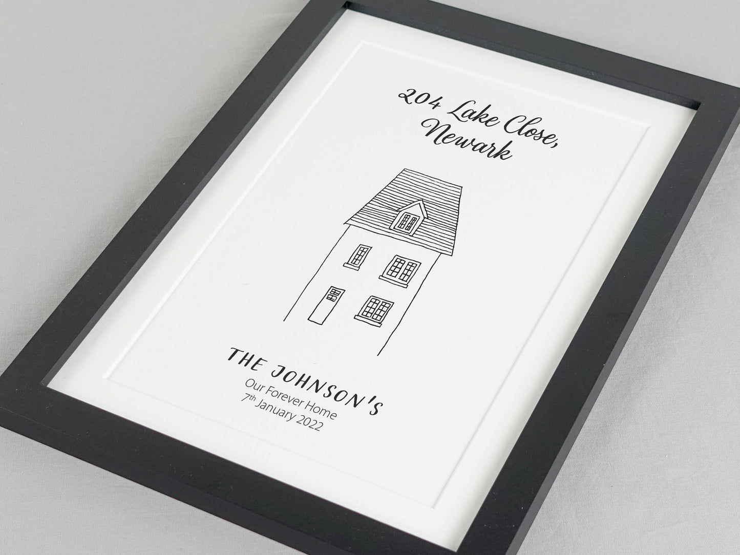 New home illustration print | Personalised house moving gift | Housewarming present | Moving home gift for couples | CHOICE OF DRAWING VA166