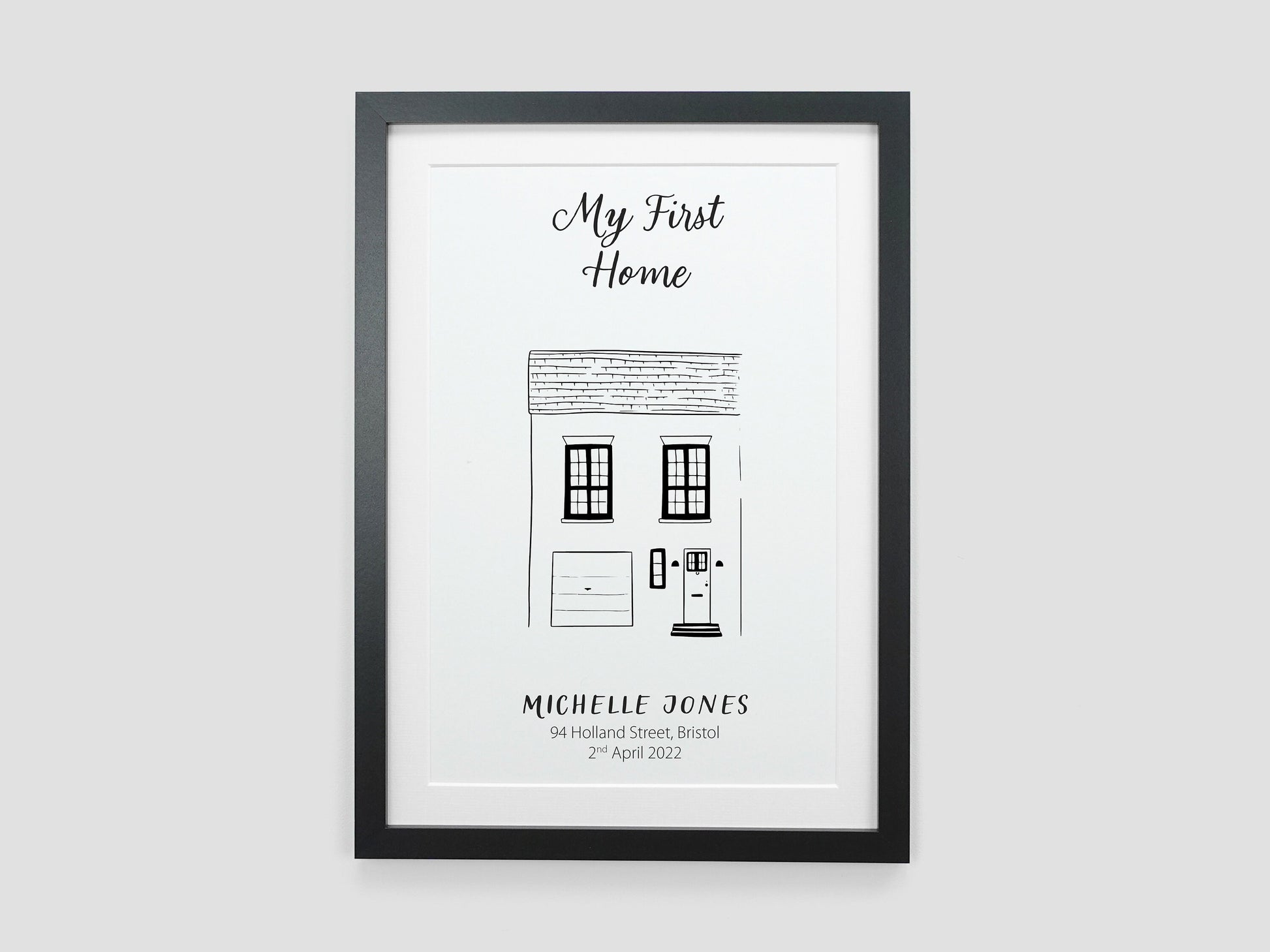 New home illustration print | Personalised house moving gift | Housewarming present | Moving home gift for couples | CHOICE OF DRAWING VA166