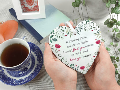 Anniversary Gift | Wooden heart | Small romantic gift for girlfriend or boyfriend | Romantic I love you present LC055