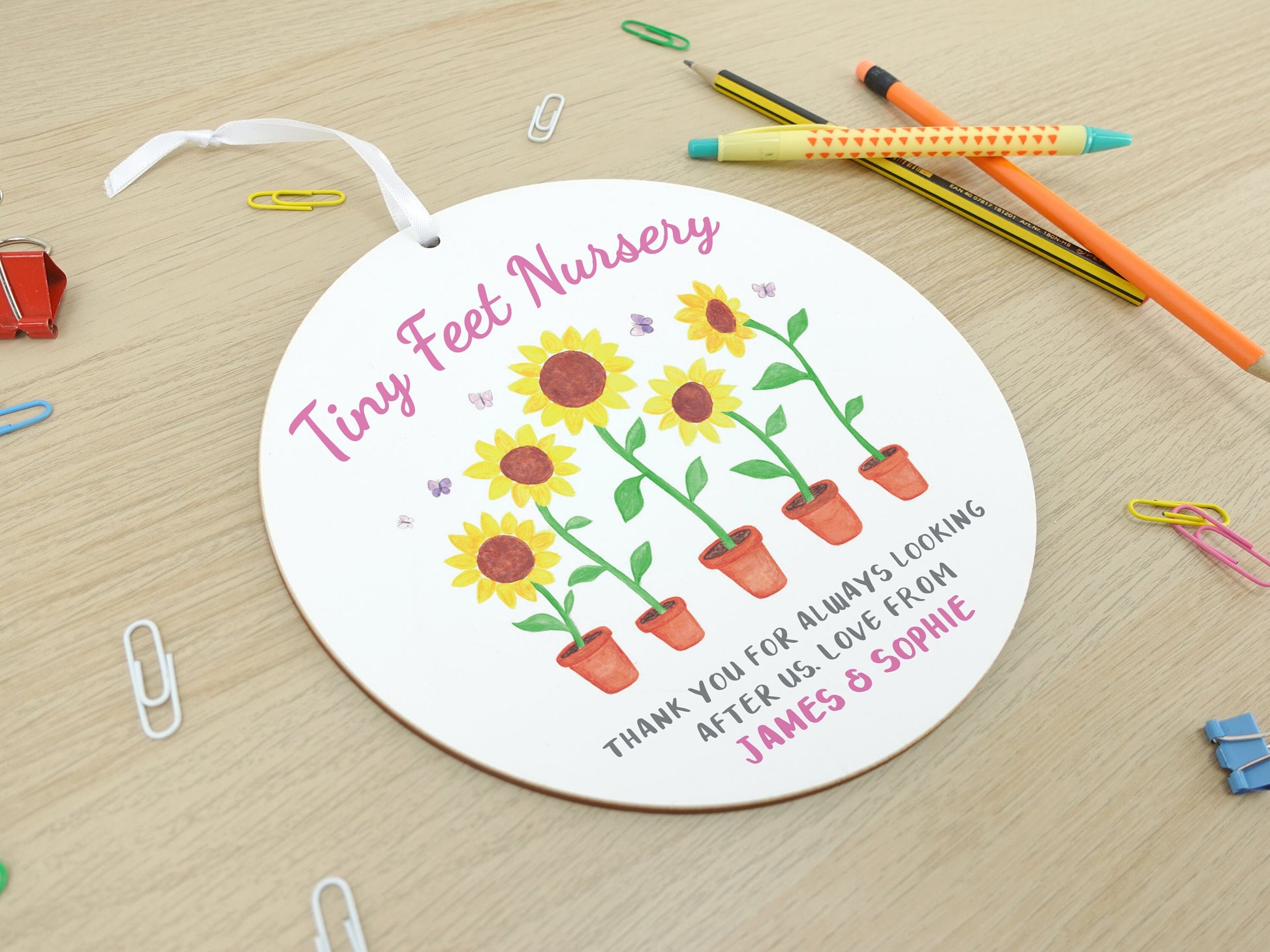 End of term sunflower gift | Thank you teacher present | Thank you for helping me grow | Gift for teacher school nursery gift VA029
