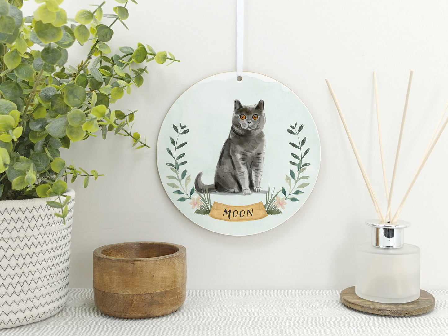 Gift for cat owner | Pet portrait cat present | British Shorthair Bengal Siamese Maine Coon Persian Ragdoll Russian Blue Gift VA020