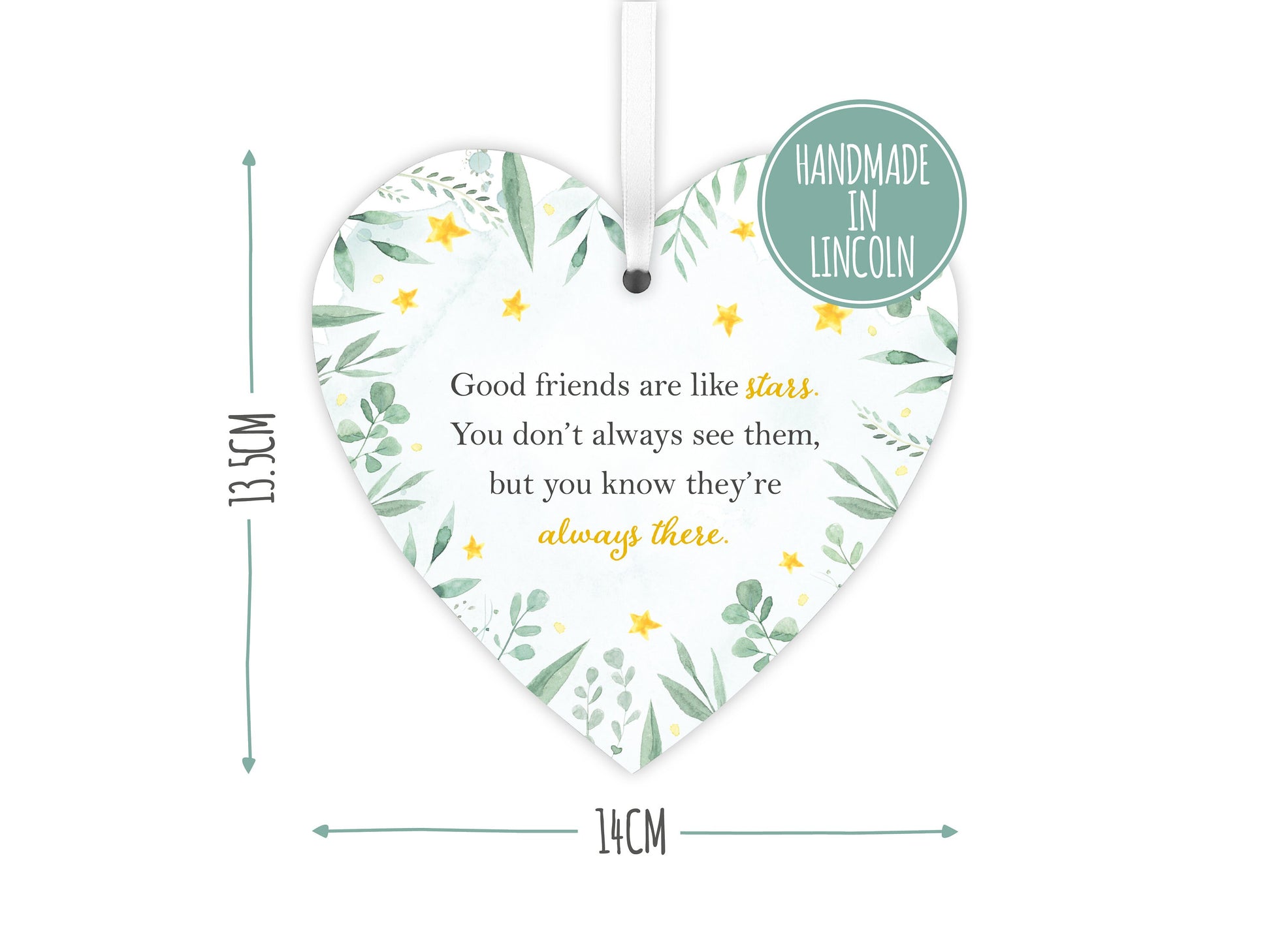 Gift for friend | Handmade wooden heart | Motivational Bestie present | Friendship gift ideas | BFF gift | Thank you friend gift LC046