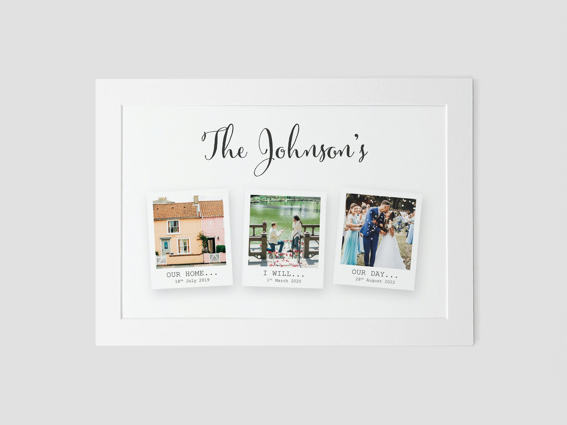 Family photo gift | Memories keepsake present | Couples Print Gift | Valentines gift for husband wife | Met Engaged Married Photo Gift VA063