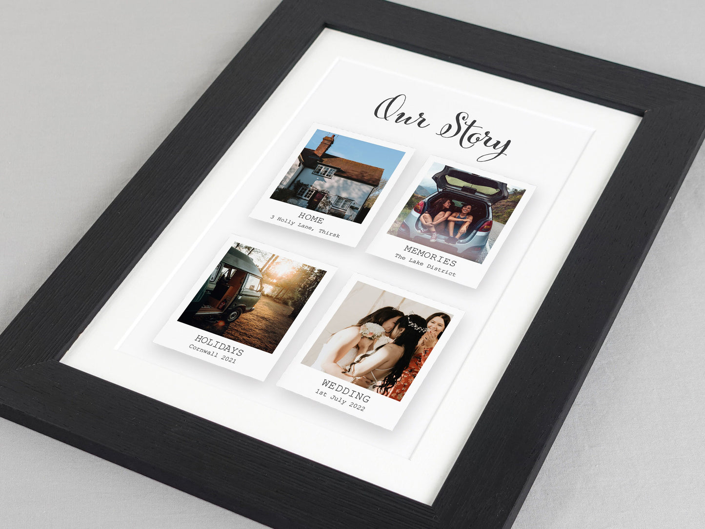 Family photo gift | Memories keepsake present | Couples Print Gift | Valentines gift for husband wife | Met Engaged Married Photo Gift VA064