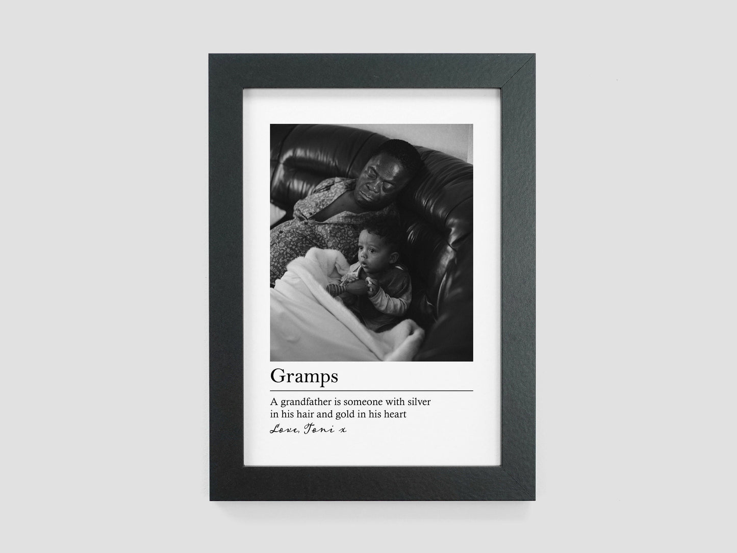 Photo gift for grandparent | Personalised picture gift for grandma grandad | Definition print for nanny or gramps | Birthday present VA065